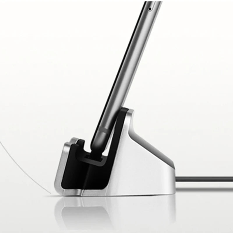 Estação de carregamento tipo C para Samsung A50 A70 A20 A80 M20 M30 A30 A40 A60 iPhone 7 8 Plus Micro USB Suporte de mesa para carregamento.