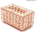 Crystal Tissue Box Nordic Fashionable Office Table Napkins Storage Box Bar Gold Diamond Holder Living Room Bedroom Decor Gift
