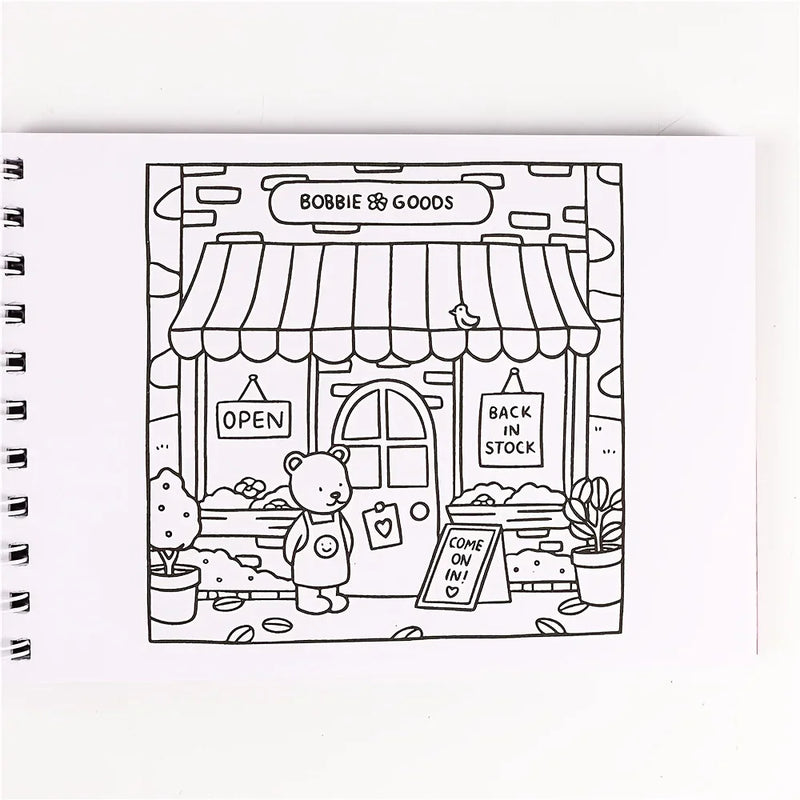 BOBBIE GOODS COLORING BOOK Edição para adultos e adolescentes Livro de colorir Livro de rabiscos educativo.