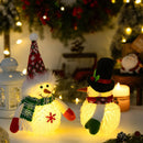 Boneco de Neve Natalino Decorativo com LED - Brilhante e Flocos de Neve Luminosos