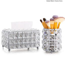 Crystal Tissue Box Nordic Fashionable Office Table Napkins Storage Box Bar Gold Diamond Holder Living Room Bedroom Decor Gift