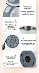 Chaleira Elétrica Portátil 0,8L Inox para Viagem e Escritório