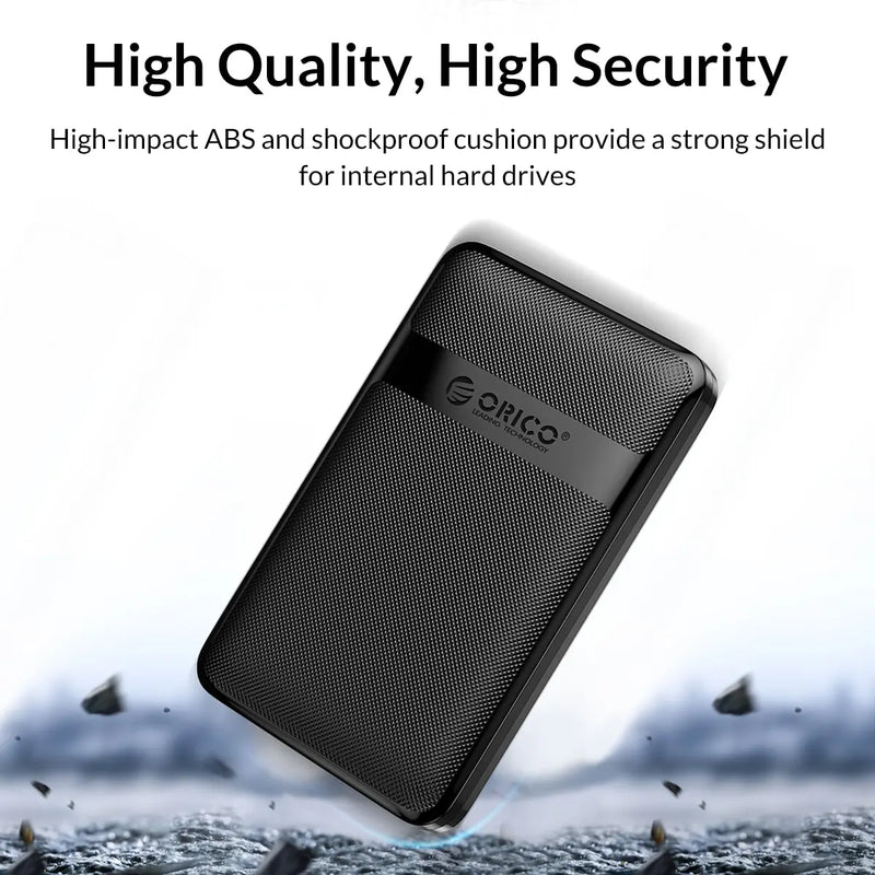 ORICO HDD Case 2.5 Inch SATA to USB3.0/Type-C HDD Enclosure 6Gbps Max USB-C External SATA HDD Enclosure Support Auto-Sleep