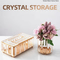Crystal Tissue Box Nordic Fashionable Office Table Napkins Storage Box Bar Gold Diamond Holder Living Room Bedroom Decor Gift