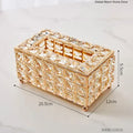Crystal Tissue Box Nordic Fashionable Office Table Napkins Storage Box Bar Gold Diamond Holder Living Room Bedroom Decor Gift