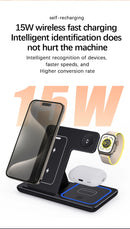 Carregador Sem Fio 3 em 1 30W iPhone/Apple Watch/AirPods