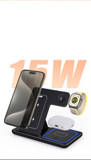 Carregador Sem Fio 3 em 1 30W iPhone/Apple Watch/AirPods