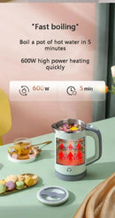 Chaleira Elétrica Portátil 0,8L Inox para Viagem e Escritório