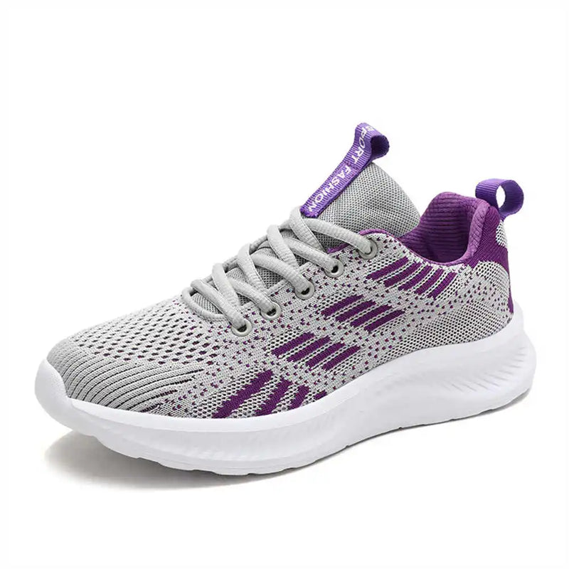 Tênis de corrida feminino verde primavera .