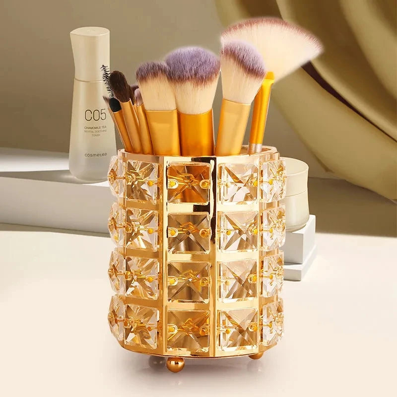 Crystal Tissue Box Nordic Fashionable Office Table Napkins Storage Box Bar Gold Diamond Holder Living Room Bedroom Decor Gift